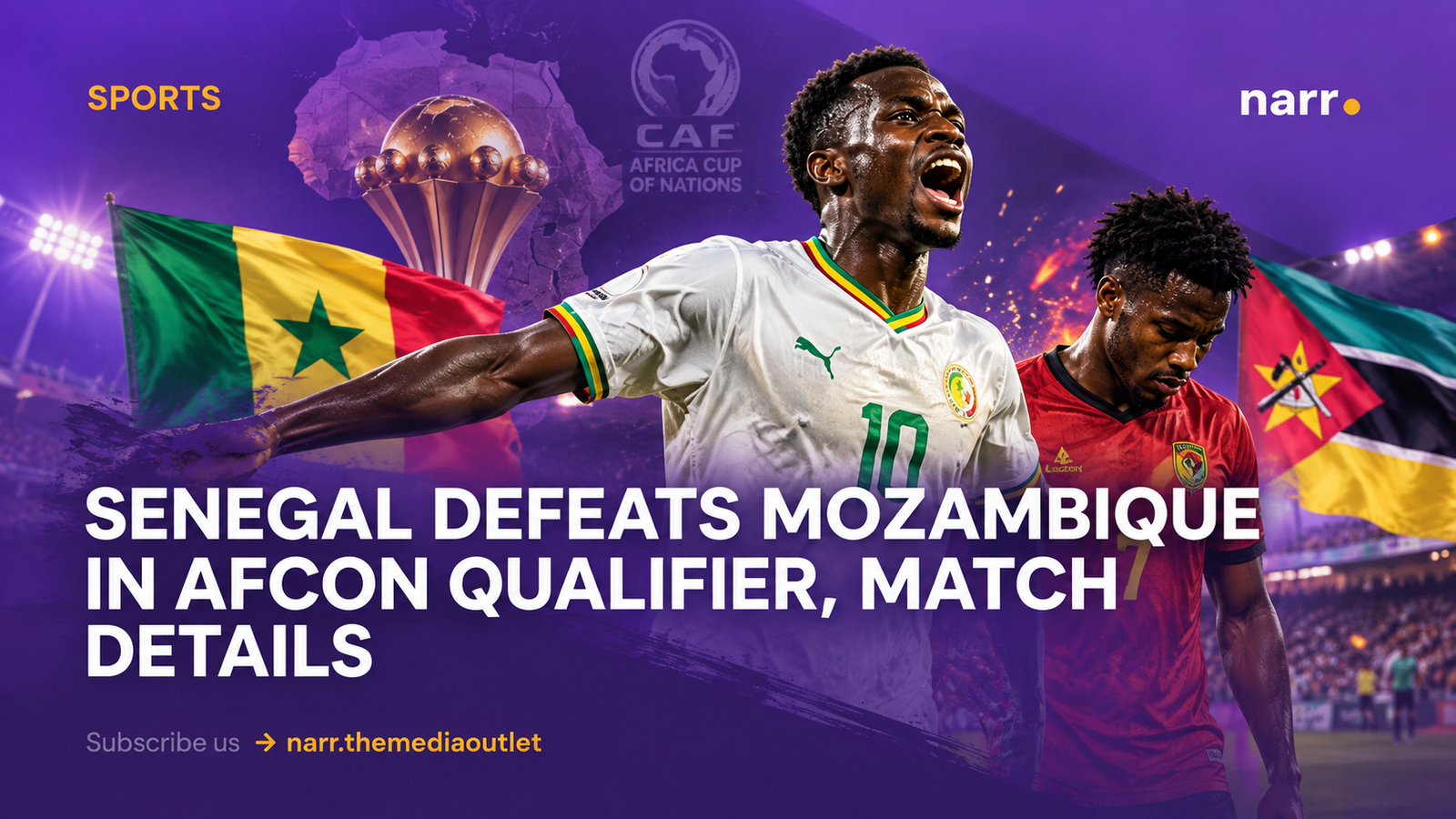 Senegal defeats Mozambique in AFCON qualifier, match details