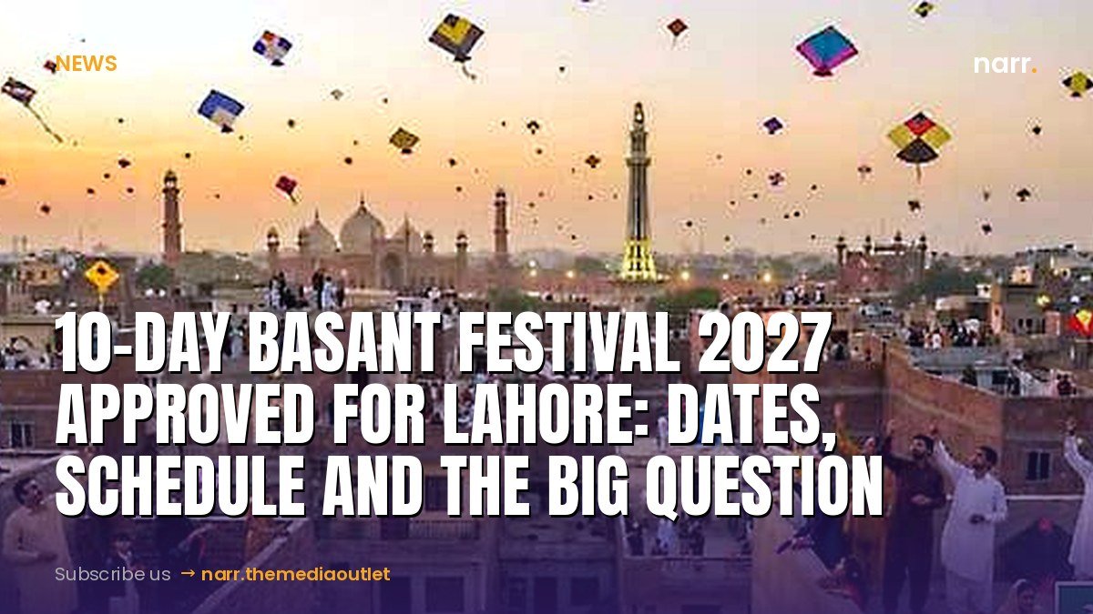 10-Day Basant Festival 2027 Approved for Lahore: Dates, Schedule and the Big Question
