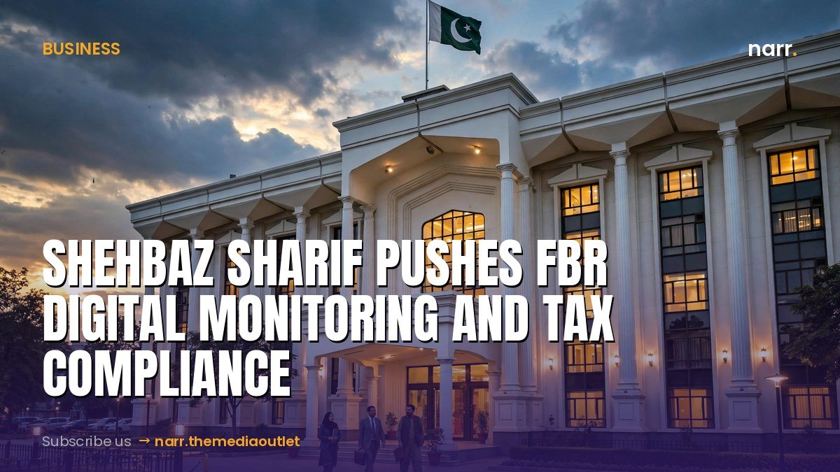 Shehbaz Sharif pushes FBR digital monitoring and tax compliance