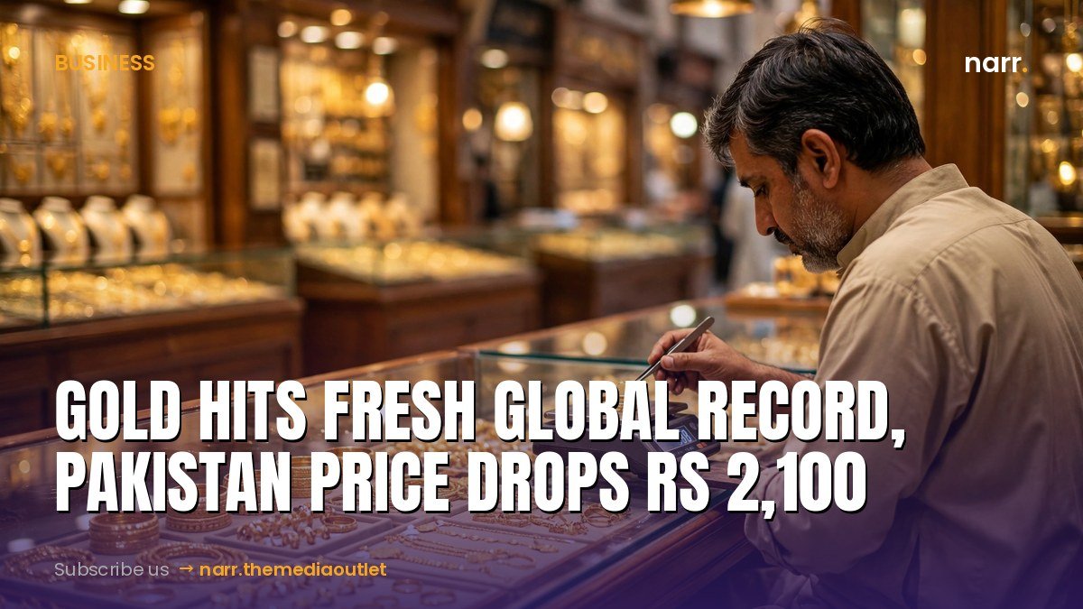 Gold hits fresh global record, Pakistan price drops Rs 2,100