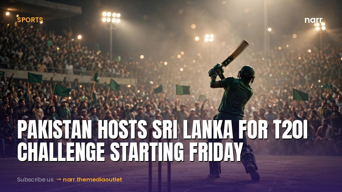 Pakistan hosts Sri Lanka for T20I challenge starting Friday