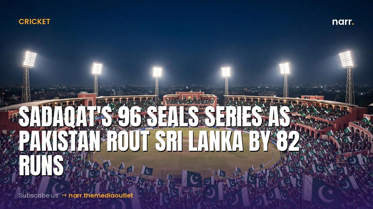 Sadaqat's 96 Powers Pakistan to 82-Run Win Over Sri Lanka, Series Sealed 2-0