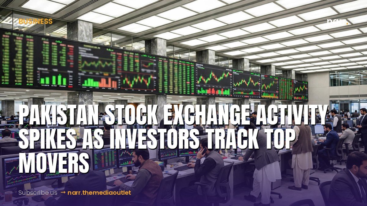 Pakistan Stock Exchange activity spikes as investors track top movers