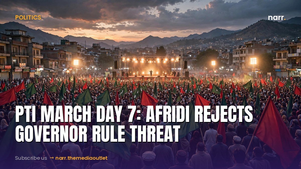 PTI March Day 7: Afridi Rejects Governor's Rule Threat at Mardan Rally, Strategy Reveal Set for Swabi on Oct 13