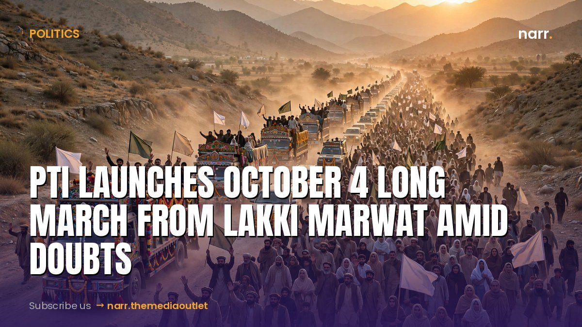 PTI launches October 4 long march from Lakki Marwat amid doubts