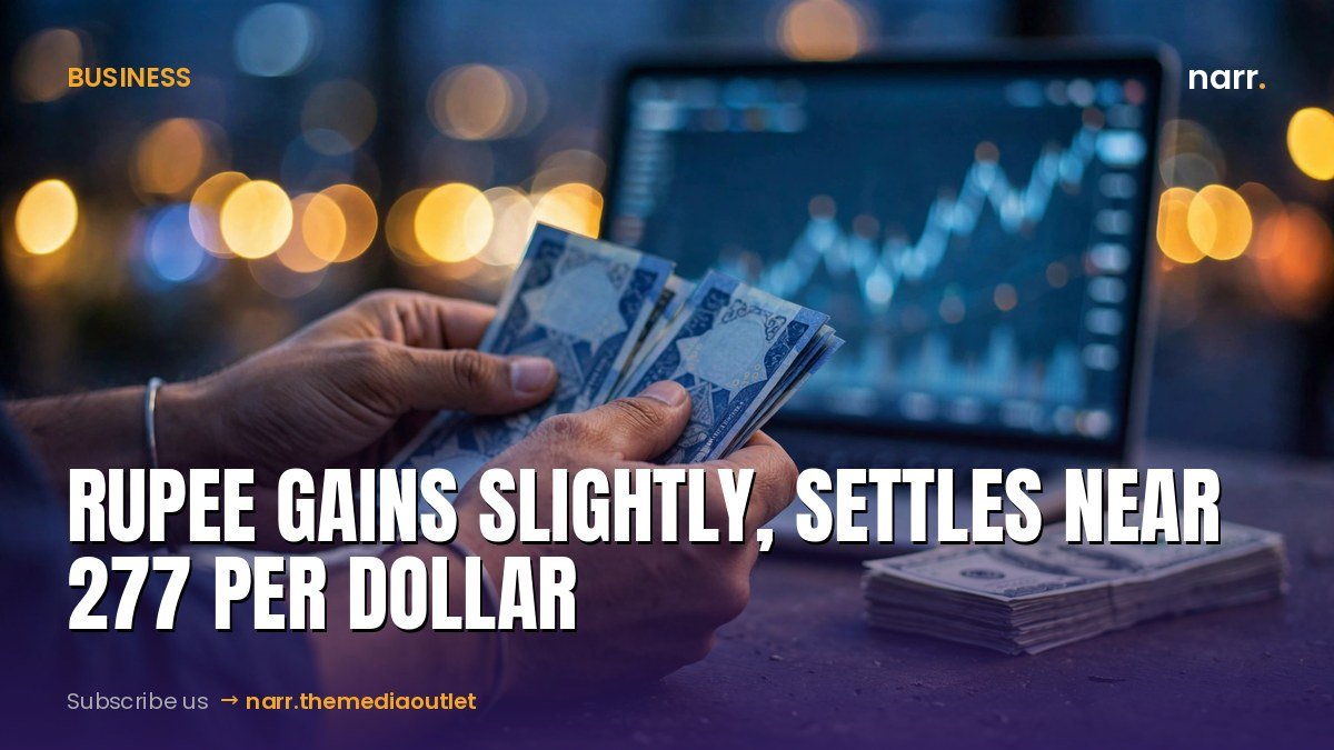 Pakistani Rupee Gains Slightly, Settles Near 277 per Dollar
