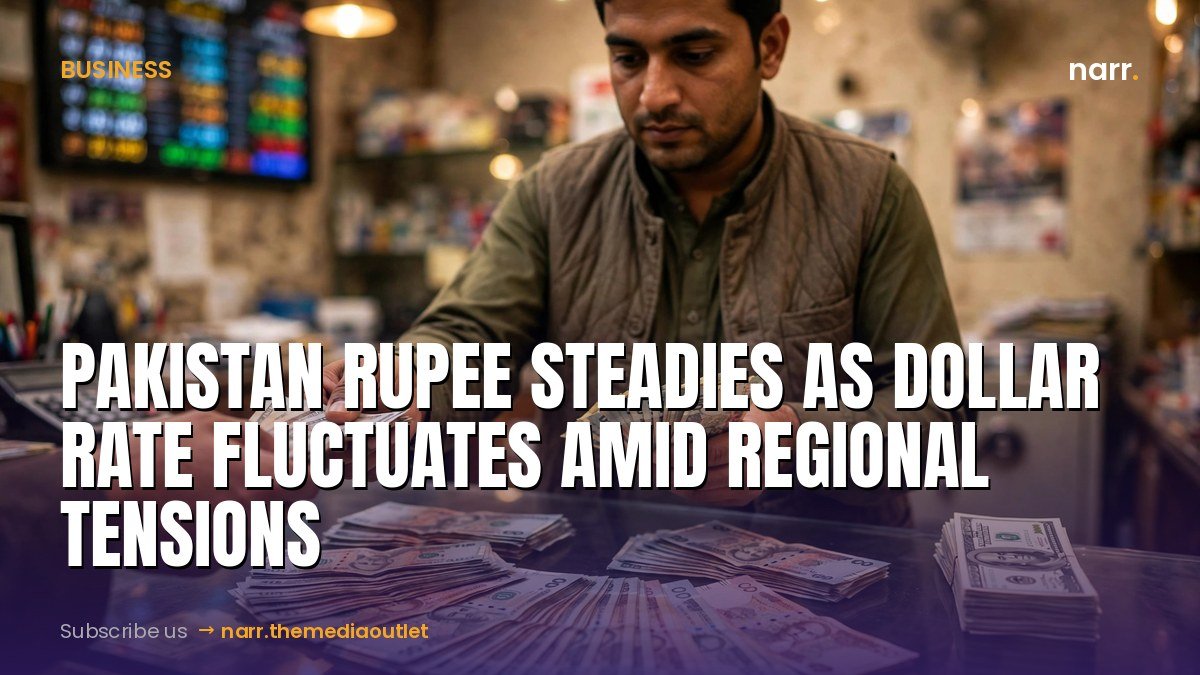 Pakistan rupee steadies as dollar rate fluctuates amid regional tensions