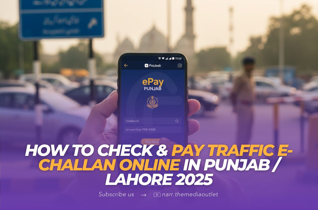 How to Check & Pay Traffic E-Challan Online in Punjab / Lahore2025